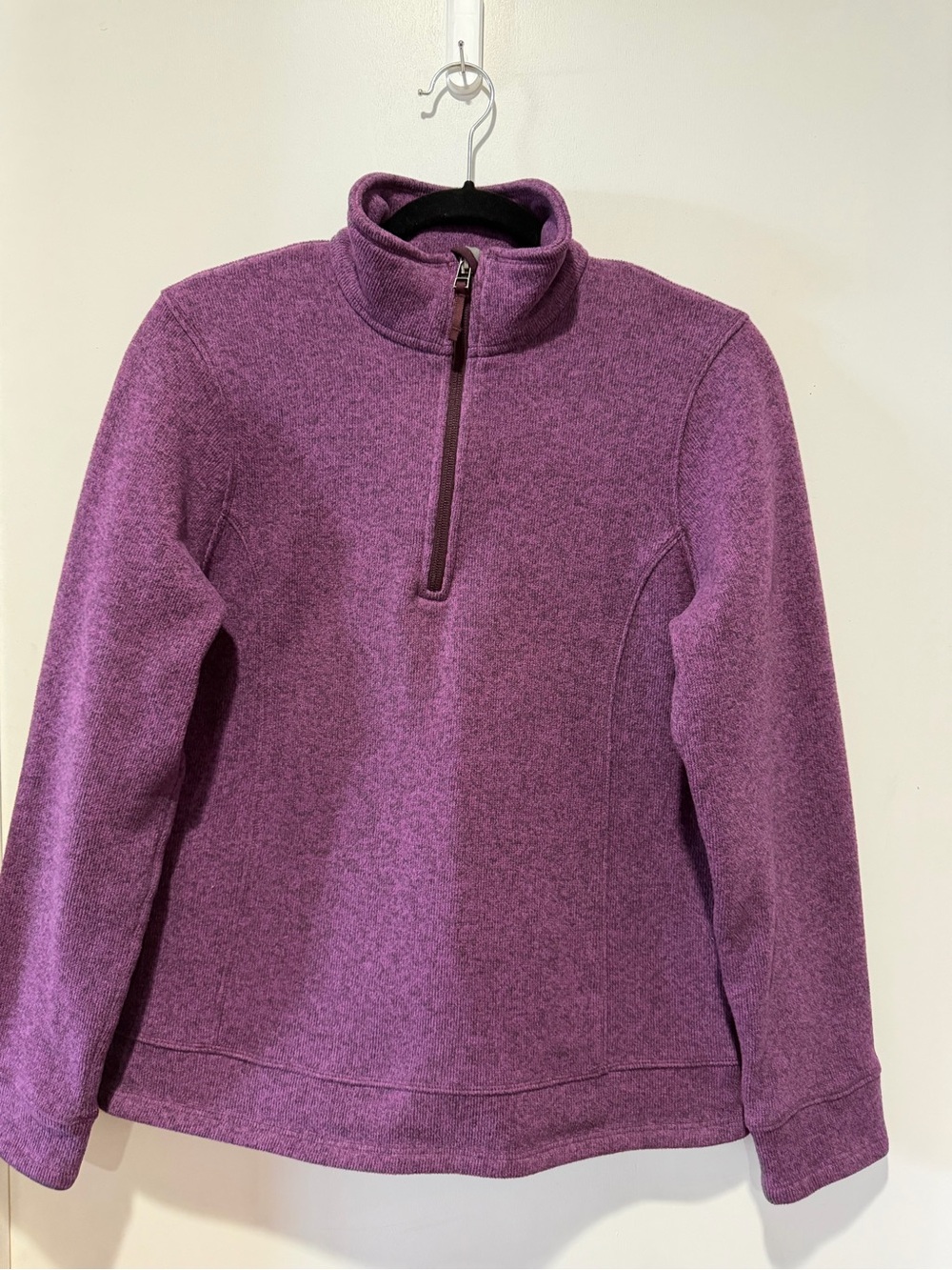 Lands' End Deep Purple Fleece Pullover